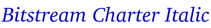 Bitstream Charter Italic フォント